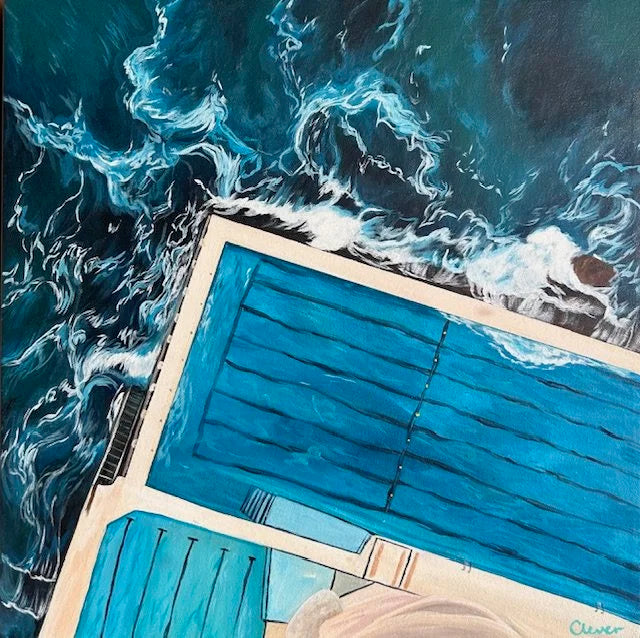 Overlooking Bondi Icebergs - Caitlin Lever by Caitlin Lever