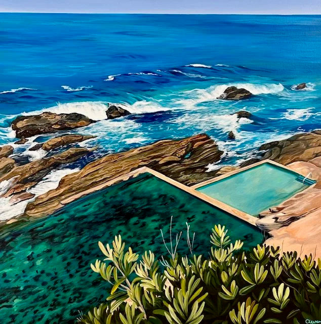 Overlooking Bermagui Blue Pool - Caitlin Lever by Caitlin Lever