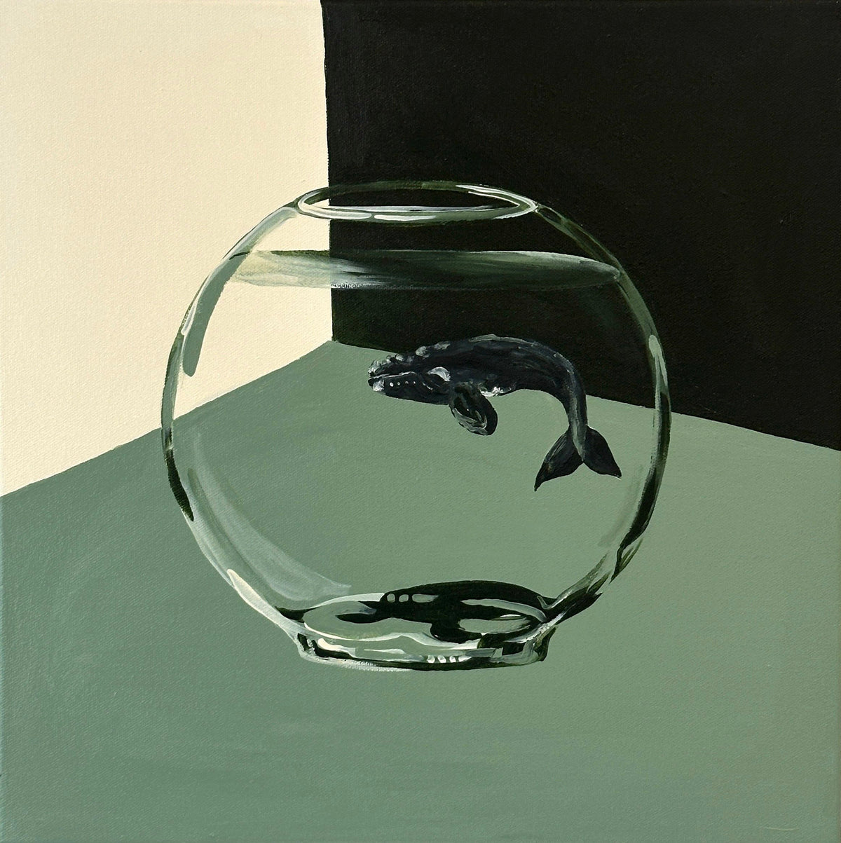 Behind Glass (Southern Right Whale) - Prudence Coburn by Prudence Coburn