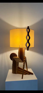 Rosewood, Oak & Blackwood Table Lamp by Victor & Wills