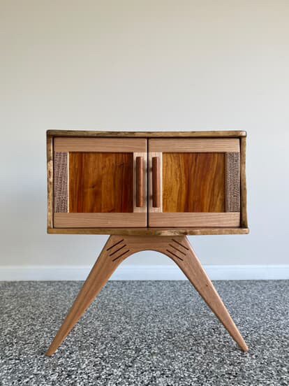 Mini Sideboard | Live Edge Silky Oak, Blackbean & Rosewood by Victor & Wills
