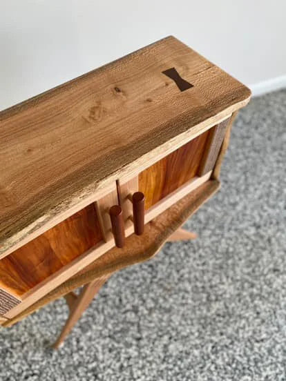 Mini Sideboard | Live Edge Silky Oak, Blackbean & Rosewood by Victor & Wills