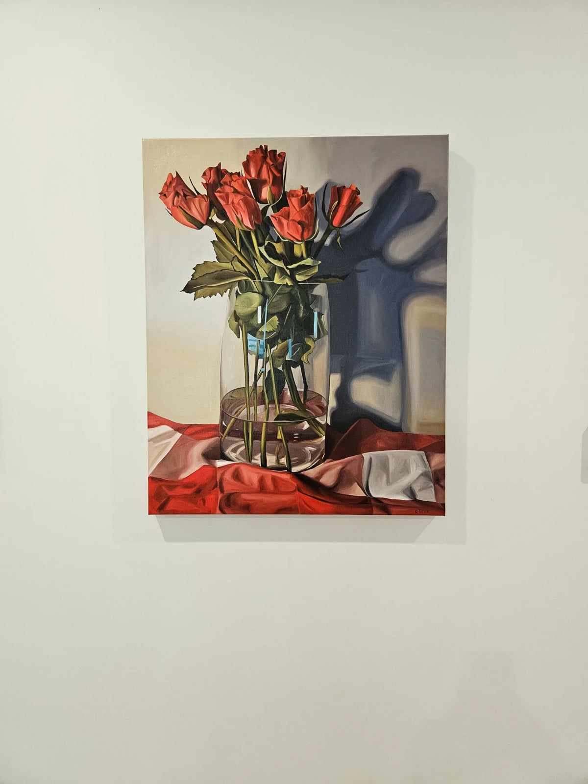 Red Roses and Checkered Cloth - Keanna-Belle Sacilotto by Keanna-Belle Sacilotto